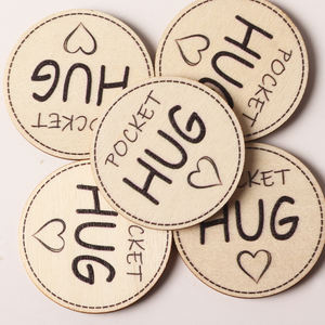 Jetons ronds personnalisés en bois, souvenirs de poche, rappels de poche, jetons en bois pour la famille, les amis, les collègues, cadeaux d'amour - Product Image 1