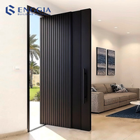 Porte pivotante en aluminium moderne de grande taille pour l'extérieur, sécurité de la porte de villa en Europe et en Amérique