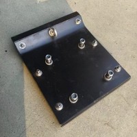 SeaSummer Impact Rammer Base Plate Gasoline Powered Glossy Black OEM Machine Accessories 128mm X 165mm
