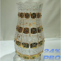 Vases en cristal luxueux sculptés à la main pour les mariages et les restaurants Cadeaux en verre et en cristal