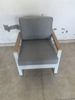 Set di Mobili da Esterno in Alluminio, 4 Pezzi, Divano da Conversazione per Patio, Set Moderno con Tavolino da Caffè in Alluminio Trattato Termicamente