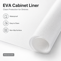 Tapis de protection antidérapant et imperméable en EVA texturé blanc pour tiroirs et étagères, facile à découper, pour rangement de cuisine