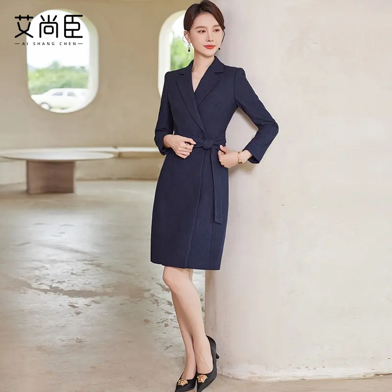 dresses women lady elegant wholesale color customized production tuxedo blazer dress supplying low MOQ