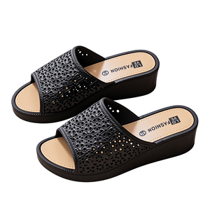 Sandalias de Verano para Mujer con Plataforma y Tacón Alto, Transpirables, con Malla Recortada, Antideslizantes y Ligeras para la Playa - Product Image 1