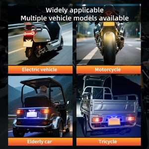 Lumière LED pour plaque d'immatriculation de <span class=keywords><strong>moto</strong></span> 12V pour vélos électriques, motos, tricycles, scooters, accessoires de décoration - Product Image 6