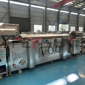 Large Industrial Continuous Frying Equipment Belt Conveyor <b>Fryer</b> Complete Frying Equipment for Snack Foods - Product Image 2