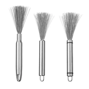 Most popular products Flexible brush removable stainless steel cleaning brush Cookware Scrubber Brush For Pots Skillets Pans