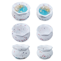 YS Fish Tank Bougie Pot Silicone Moule DIY Creative Bijoux Boîte De Rangement Succulent Fleur Pot Béton Résine Plâtre Bougie Moule