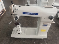 Machine à coudre industrielle à bras libre WD-810-JF à aiguille simple et alimentation par rouleaux, robuste et économique, pour perruques