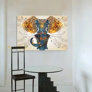 Afrikanische Wand dekor Poster LED Tier Leinwand Malerei Hot Sale Wand kunst African Elephant Painting mit wasserdichter Leinwand