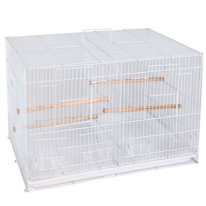 กรงเหล็กพื้นที่ขนาดใหญ่ที่มีมือจับกรงนกแก้วสำหรับนกนกแก้วขนาดเล็กพับได้ - Product Image 2