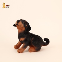 Teckel debout en coton biologique Jouet pour chien Doberman noir doux en peluche avec laine Nylon Caoutchouc Fourrure Polaire Matériaux