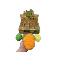 Jouet à presser en caoutchouc réaliste en forme de durian – Anti-stress parfait, boule de décompression originale en forme de fruit, un succès sur les réseaux sociaux