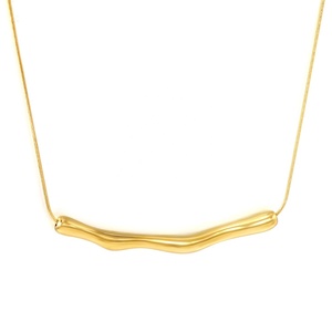 Nuevo Collar con Colgante Irregular de Acero Inoxidable Chapado en Oro PVD de 18K, Resistente al Agua, con Cadena de Serpiente, para Mujer - Product Image 1