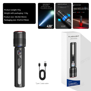 1000 Lumens điện mạnh mẽ không thấm nước <span class=keywords><strong>Torch</strong></span> ánh sáng tầm xa mạnh mẽ <span class=keywords><strong>LED</strong></span> Đèn pin đèn nhựa hiển thị điện tử COB ánh sáng - Product Image 2