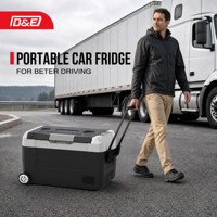 Neuer Auto-Kühlschrank 40L Kompressor Dual-Zone-Adapter für Wohnmobil, LKW, universelle Fahrzeuge, Konservierungsfreier Gefrierschrank für Picknick und Heimgebrauch