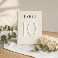 Numéros de table de mariage en forme d'arche givrée avec supports panneaux en acrylique et supports, parfaits pour la décoration