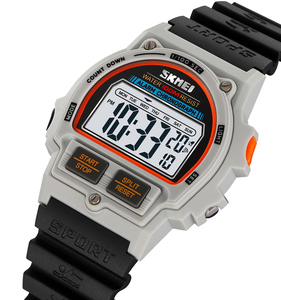 Montre Digitale Homme <span class=keywords><strong>SKMEI</strong></span> 2263 Élégante ODM, Meilleure Autonomie, Bracelet en Acier Inoxydable, Étanche, Calendrier, Montre de <span class=keywords><strong>Sport</strong></span> Simple, Fabricant - Product Image 1