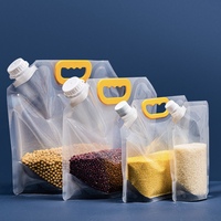 Bolsa de Plástico Impresa Personalizada con Boquilla y Asa para Alimentos, Bolsa de Embalaje Líquido de Gran Capacidad, Flexible, para Granos, Frijoles y Arroz