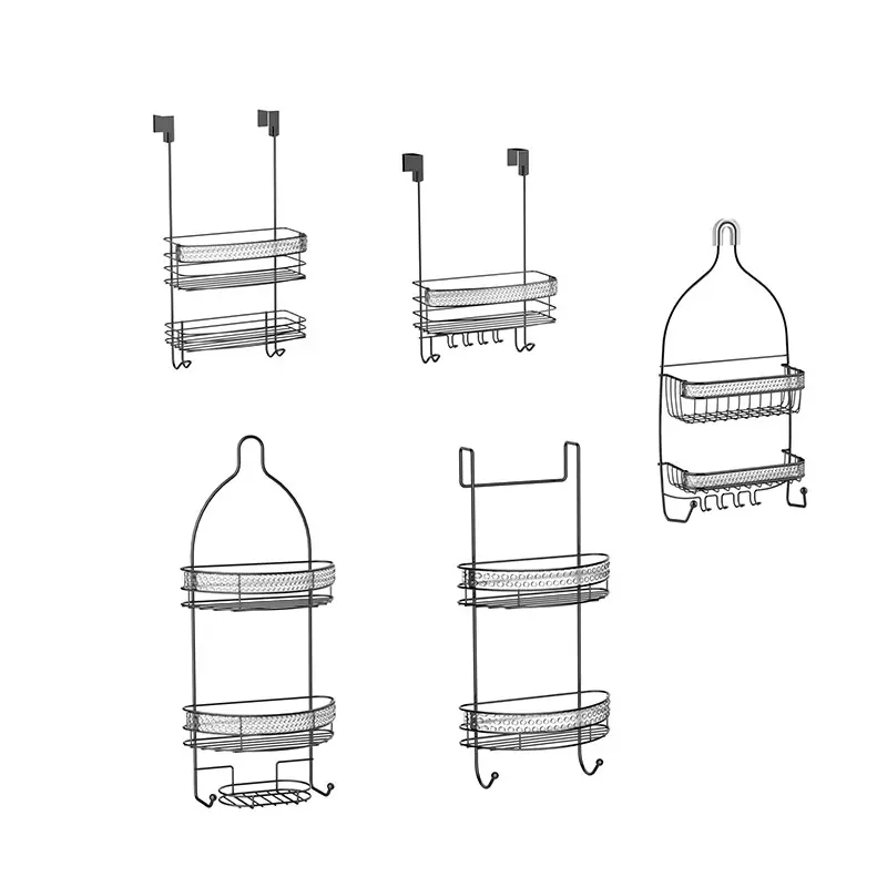 WIREKING mensola angolare per bagno serie acrilica organizzatore di stoccaggio per Rack sopra la porta e carrello doccia ad angolo