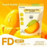 EU-normen, geen voedseladditieven, 40g zak, gevriesdroogde natuurlijke mango's, premium op maat gemaakte verpakking, bulk gevriesdroging, OEM, ODM