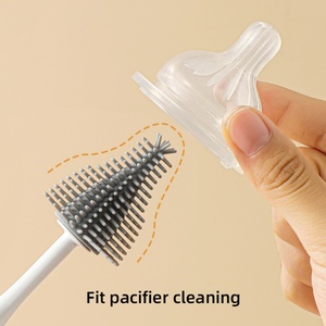 6 Pieces Per Set Baby Milk <b>Bottle</b> Cleaner with Silicon Stainless Steel <b>Brush</b> for Water <b>Bottle</b> Long Handle <b>Bottle</b> <b>Brush</b> Kitchen - Product Image 2