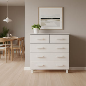 Aparador de Madera Maciza Hamar 31.1x15.7x31.5 Blanco, Mueble de Almacenamiento Moderno Escandinavo para Comedor - Product Image 2