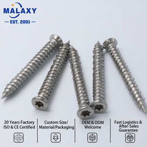 MALAXY Source Factory Clous à béton autotaraudeurs à tête cruciforme DIN 7972 en acier inoxydable pour l'ingénierie de construction - Product Image 2