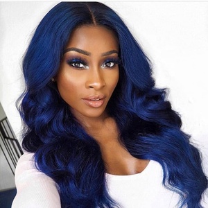 Top Svizzero Del Merletto <span class=keywords><strong>Parrucca</strong></span> Fabbrica <span class=keywords><strong>Blu</strong></span> Dell'onda Del Corpo del Virgin Del Brasiliano Cuticola Allineati Frontal Del Merletto Dei Capelli Parrucche - Product Image 5