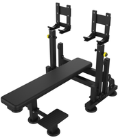 Banco de Pesas Inclinado Comercial con Plataforma de Seguridad para Gimnasio Profesional, Máquina de Entrenamiento de Fuerza de Alta Resistencia