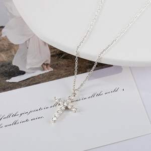 Bijoux religieux, collier avec pendentif croix en <span class=keywords><strong>argent</strong></span> sterling 925, zircone cubique 5A personnalisé pour femmes - Product Image 6
