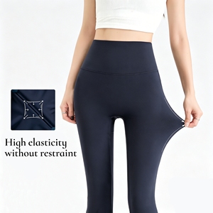 Women High Waist Elastic Waist Flare <b>Yoga</b> <b>Pants</b> Tummy Control Breathable Full Length <b>Bootcut</b> - Product Image 4