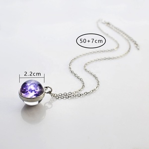 Système solaire planète argenté 20MM boule <span class=keywords><strong>de</strong></span> verre pendentif bijoux <span class=keywords><strong>lune</strong></span> terre Jupiter mercure <span class=keywords><strong>Neptune</strong></span> voie lactée hommes femmes collier - Product Image 4