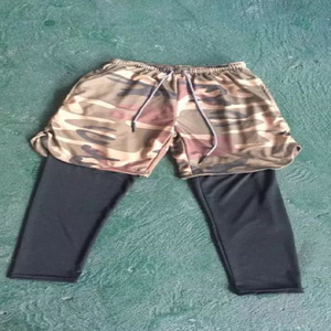 Vente en gros de pantalons de sport décontractés de fitness à séchage rapide pour hommes, shorts amples, pantacourt d'été, taille élastique, grande taille en toile - Product Image 5