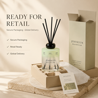 Diffuseur de parfum d'ambiance haut de gamme 300 ml avec bouteille en verre et bâtonnets aromatiques naturels pour boutiques, hôtels, spas, OEM, marque privée