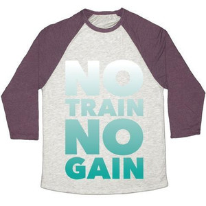 Maglietta da baseball unisex Tri-Blend No Train No Gain - Product Image 4
