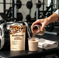 Mélange fonctionnel personnalisable de poudre de champignons Crinière de lion, Reishi et Chaga pour café, lattes, smoothies et cuisine - Fournisseur GMP