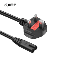 Câble d'alimentation SIPU à 2 broches, prise UK C7, cordon d'alimentation universel UK pour PS4 PS5 Xbox TV