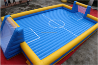 Terrain de football gonflable professionnel à fond souple WINSUN, vente, terrain de football à clôture en savon, location de jeux sportifs