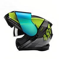 Casque de moto intégral pour homme et femme, double couche ABS, haute qualité, style rabattable, casque de moto tout-terrain, version améliorée