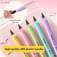 Yihuale – Ensemble de crayons éternels réutilisables avec capuchon effaceur chat coloré et mignon, sans aiguillage, pour enfants, étudiants, écriture, dessin, fournitures scolaires