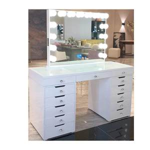 Mesa de Maquillaje Negra Moderna y Sencilla, <span class=keywords><strong>Tocador</strong></span> <span class=keywords><strong>Blanco</strong></span> Comercial con Cajones de Almacenamiento, <span class=keywords><strong>Espejo</strong></span> para Tienda de Vestidos de Novia - Product Image 4