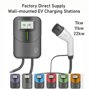 <span class=keywords><strong>Prix</strong></span> d'usine, nouveau chargeur mural EV personnalisé 11KW, type 2, niveau 2, triphasé, 16A, station de charge rapide, IP65, écran 4,3 pouces - Product Image 1