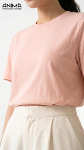 T-shirt personnalisé en gros, t-shirt de haute qualité avec logo personnalisé, 240 g/m², coton, t-shirts pour femmes, taille S-3XL - Product Image 6