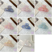 Nouvelles pinces à cheveux en acrylique motif coquille de sirène, taille moyenne, irisées, élégantes, pour chignon, accessoires de coiffure pour femmes