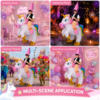 Costume gonflable licorne imperméable et durable pour adulte, 2,4 m, pour Halloween, scène, concert, équipe de cheerleading, activité directe