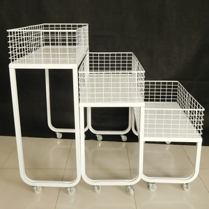 Cửa hàng tùy chỉnh gấp bảng khuyến mãi đồ ăn nhẹ uống đồ chơi búp bê kim loại lưới lưu trữ giỏ risers Thang hiển thị kệ đứng giá - Product Image 4