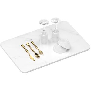 New Hard Diatomite Eco-Friendly Quick Drying Absorbent <b>Kitchen</b> Counter Mats for Faucet Dish Drying Tray 30x40cm - Product Image 1
