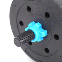 Haltère multifonctionnel 5-en-1 réglable (PVC noir) pour l'entraînement de force et le rangement des haltères pour la remise en forme à domicile et la salle de sport
