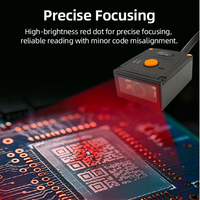 Escáner de Código de Barras Fijo y Compacto LONVILL QR DM, Resistente IP65, con Punto Rojo de Enfoque para Panel PCB, Decodificación Multicódigo